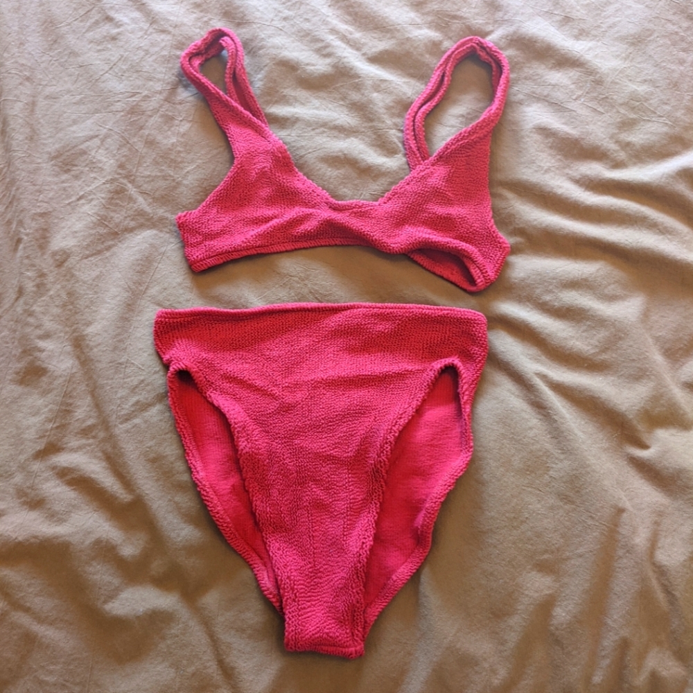 youswim Eva high waist two piece in rosso